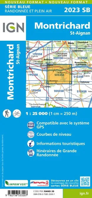IGN Top 25 - Serie Bleu - Montrichard - St-Aignan 2023 - Image 2