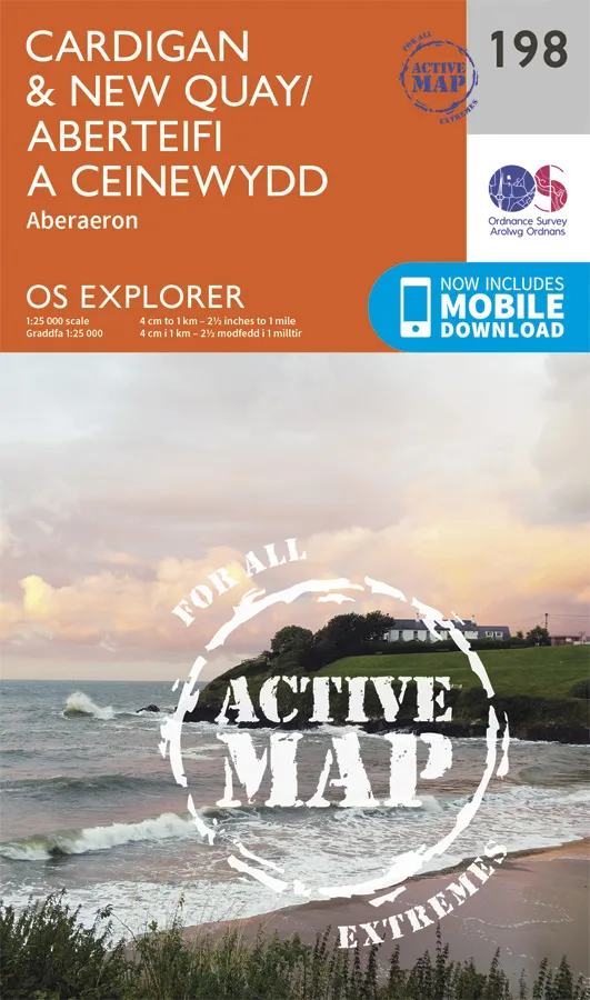 OS Explorer Active - 198 - Cardigan & New Quay - Image 2