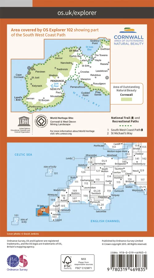 OS Explorer Active - 102 - Land’s End - Image 2