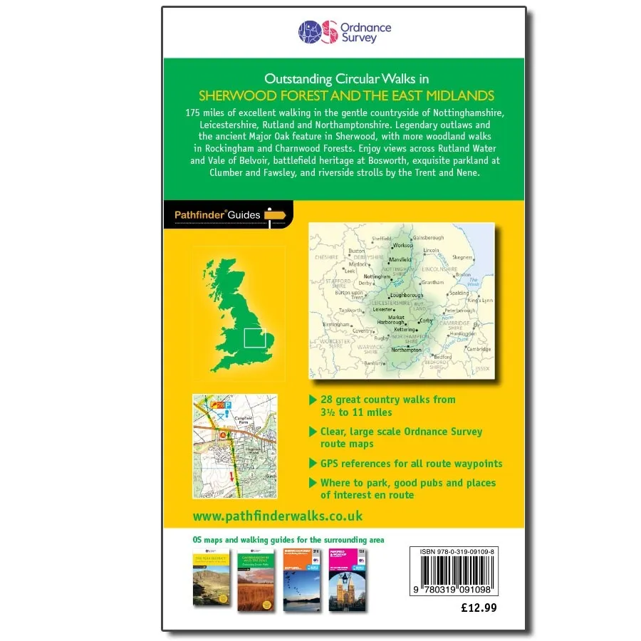 OS Outstanding Circular Walks - Pathfinder Guide - Sherwood Forest & the East Midlands - Image 2