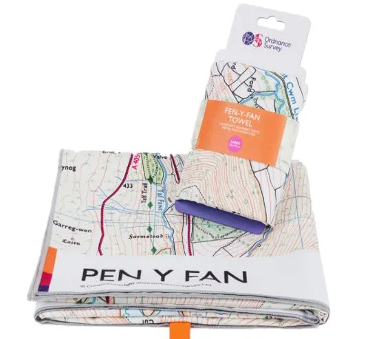 Ordnance Survey - Microfibre Towel Large - Pen-Y-Fan