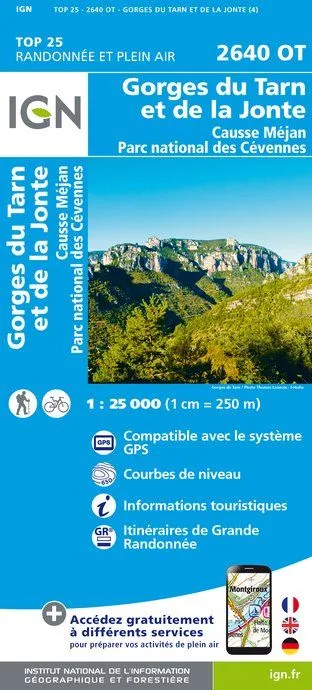 IGN Top 25 - Gorges du Tarn et de la Jonte / Causse Méjan PNR - Image 2