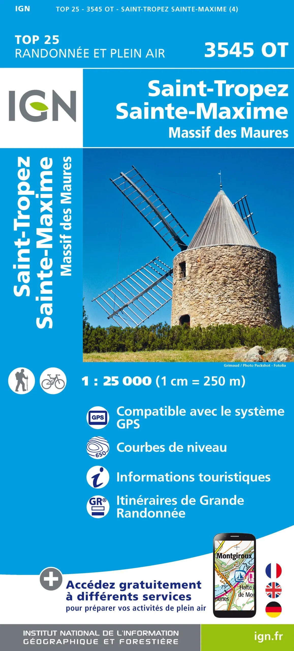 IGN Top 25 - St-Tropez / Ste-Maxime / Massif des Maures