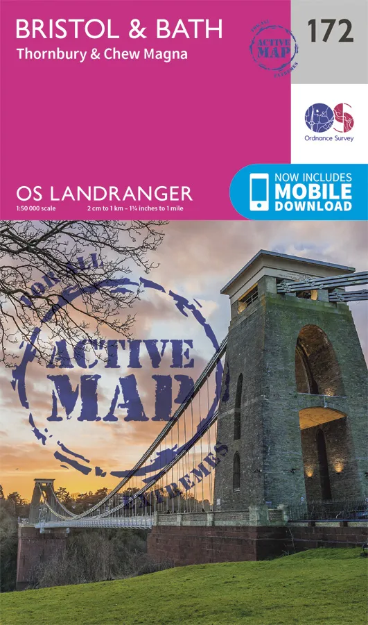 OS Landranger Active - 172 - Bristol & Bath, Thornbury