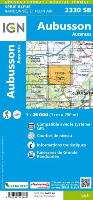 IGN Top 25 - Serie Bleu - Aubusson / Auzances 2330 - Image 2