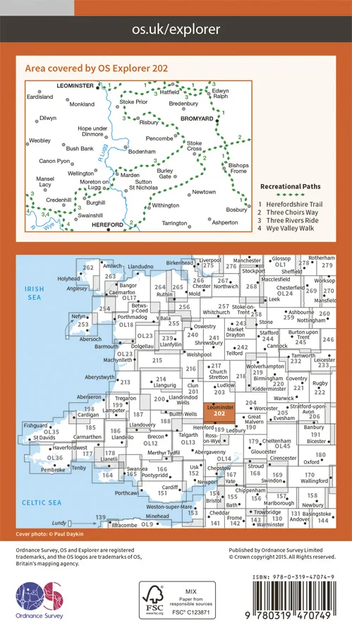 OS Explorer Active - 202 - Leominster & Bromyard - Image 2