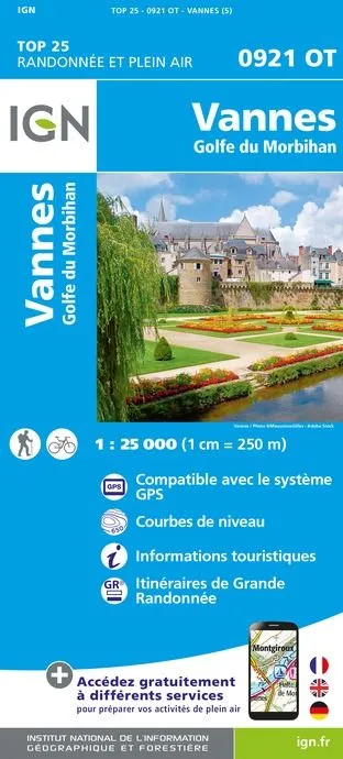 IGN Top 25 - Vannes / Golfe du Morbihan