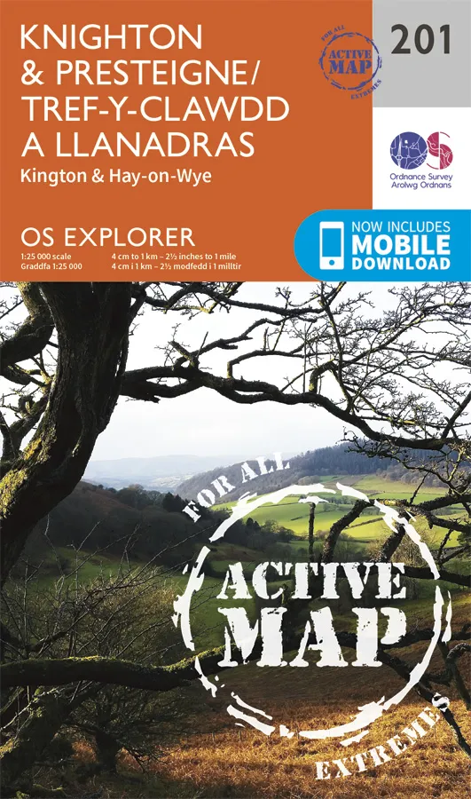 OS Explorer Active - 201 - Knighton & Presteigne