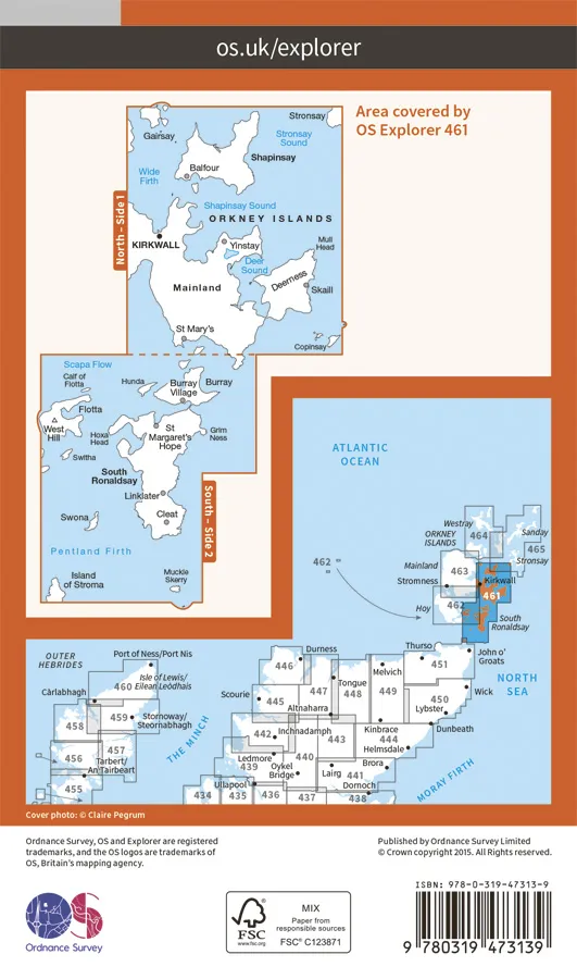 OS Explorer Active - 461 - Orkney - East Mainland - Image 2