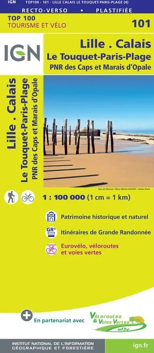 IGN Top 100 - Pas-de-Calais Arras Calais Béthune Boulogne-sur-Mer